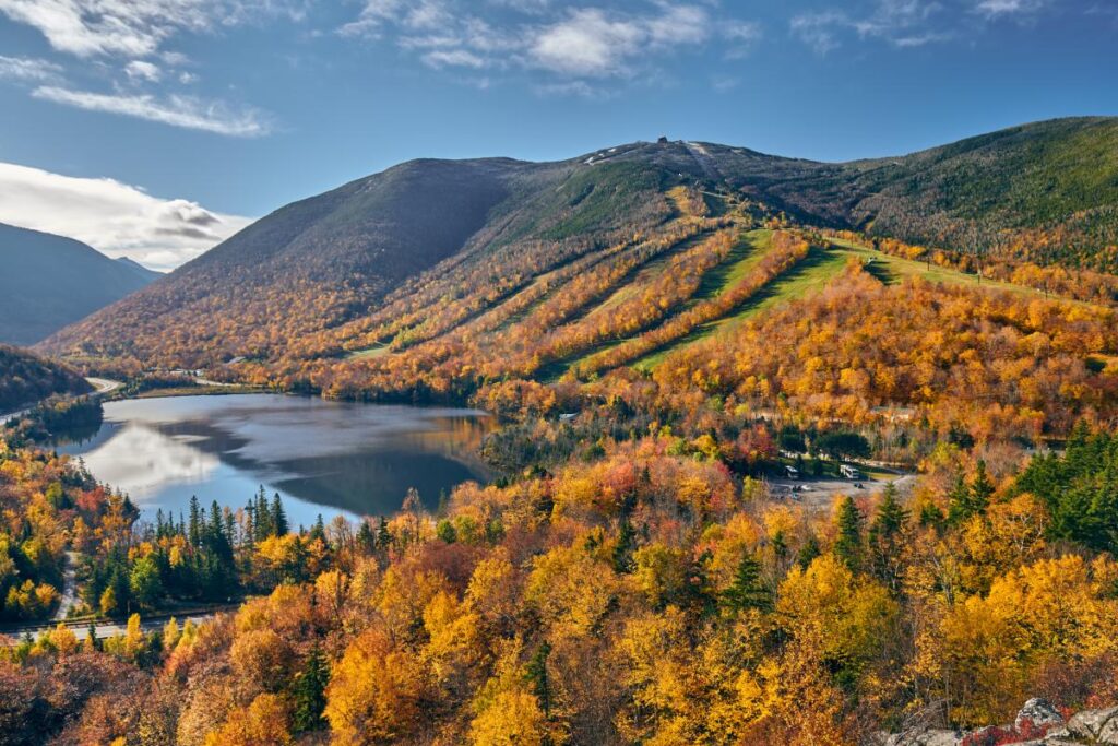 a photo of mountains in new hampshire during fall something you cant experience when going to addiction treatment in massachusetts